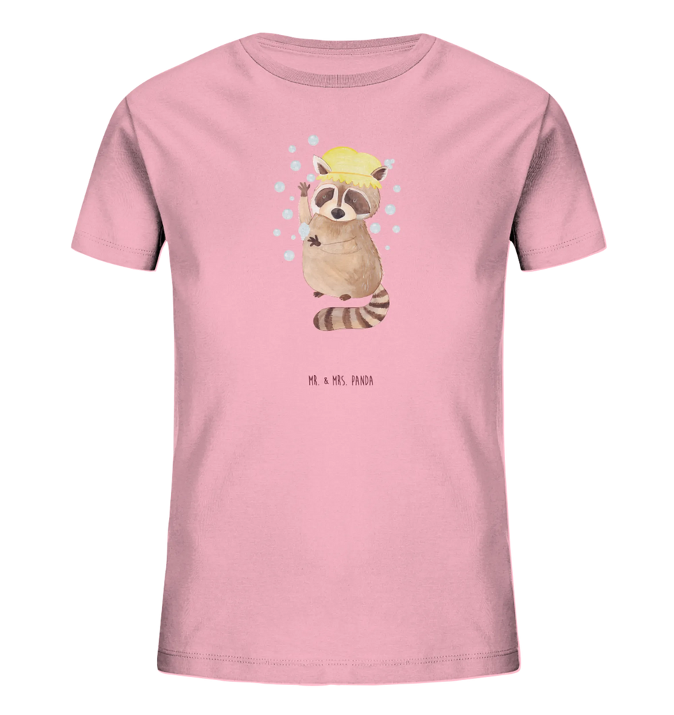 Organic Kids T-Shirt Raccoon Kinder T-Shirt, Kinder T-Shirt Mädchen, Kinder T-Shirt Jungen, Gute Laune, Tiere, Tiermotive, lustige Sprüche, Seifenblasen, waschen, Fröhlich, Plan, Waschbär, Tagträumen