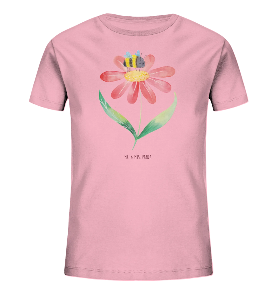 Organic Kinder T-Shirt Hummel Blume Kinder T-Shirt Mädchen, Kinder T-Shirt, Kinder T-Shirt Jungen, Gute Laune, Tiere, Tiermotive, Lustige Sprüche, Biene, Wespe, Hummeln, Blume, Natur, Feld, Flauschig, Hummel