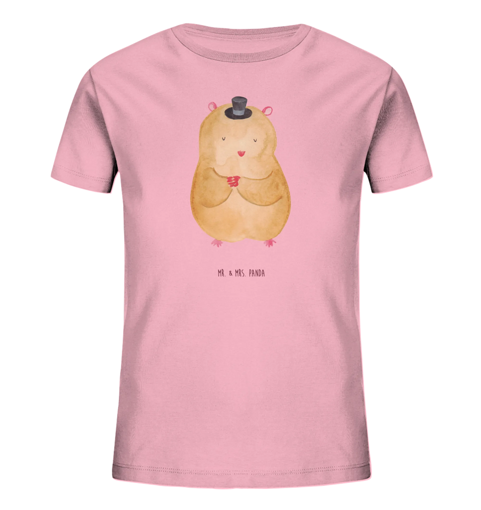 Organic Kinder T-Shirt Hamster Hut Kinder T-Shirt Mädchen, Kinder T-Shirt, Kinder T-Shirt Jungen, Gute Laune, Tiere, Tiermotive, Lustige Sprüche, Zylinder, Magier, Hut, Zwerghamster, Hamster, Zauberer
