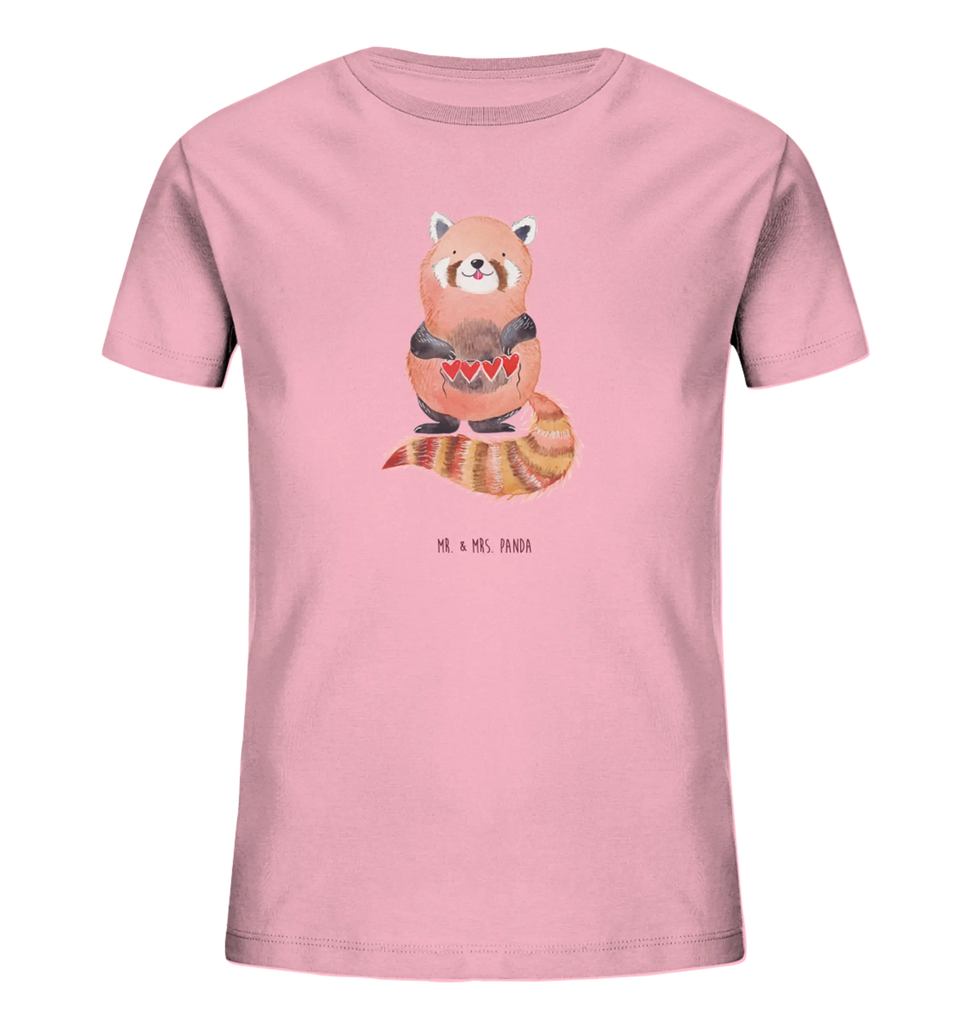 Organic Kinder T-Shirt Roter Panda Kinder T-Shirt, Kinder T-Shirt Jungen, Kinder T-Shirt Mädchen, Gute Laune, Tiere, Tiermotive, Lustige Sprüche, Liebling, Liebe, Rot, Herz, Lieblingsmensch, Panda
