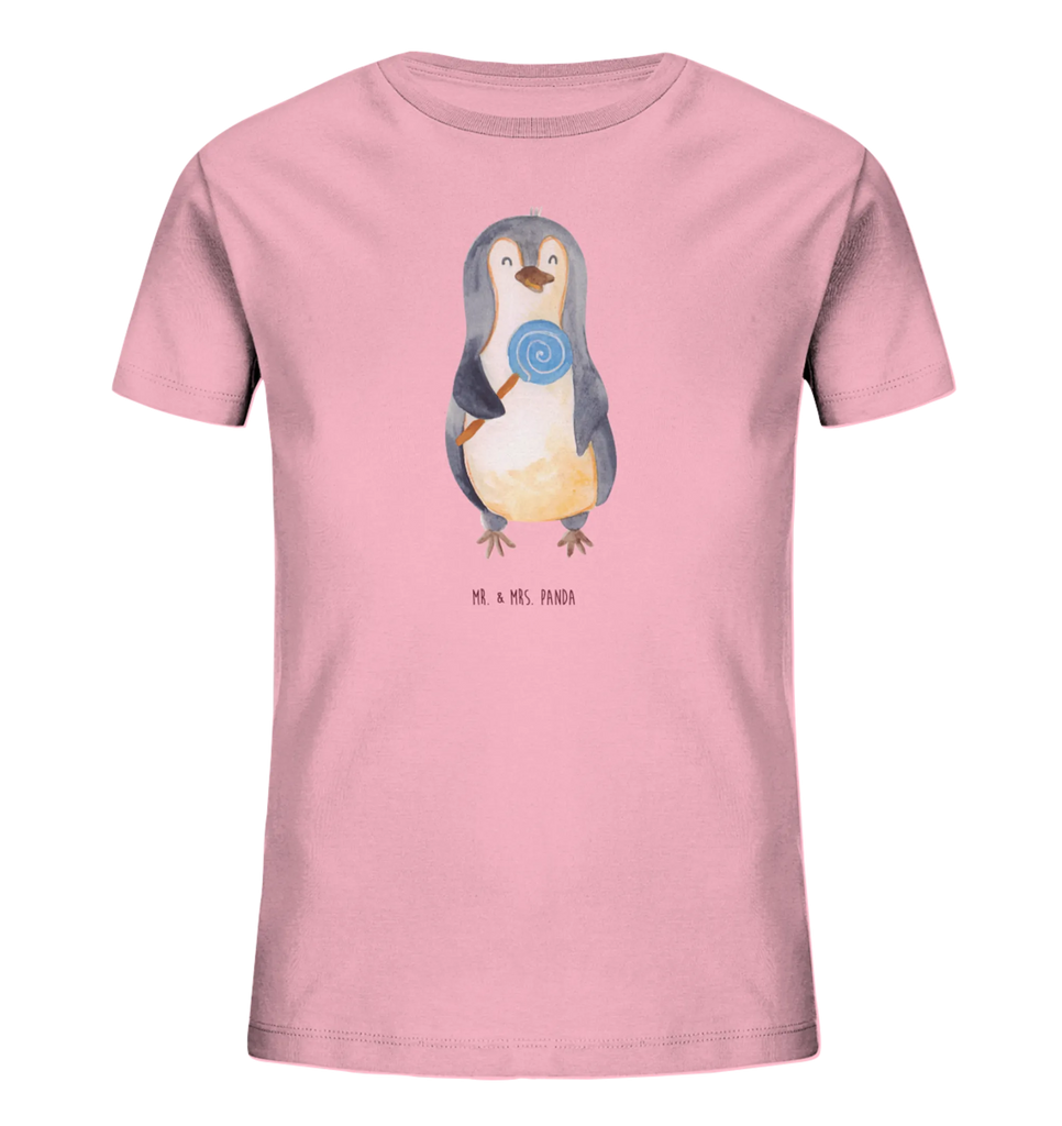 Organic Kids T-Shirt Penguin lollipop Kinder T-Shirt Jungen, Kinder T-Shirt Mädchen, Kinder T-Shirt, Pinguin, Ganove, Rebell, Lolli, Süßigkeiten, Blödsinn, Pinguine, Rabauke, Spruch, Gauner
