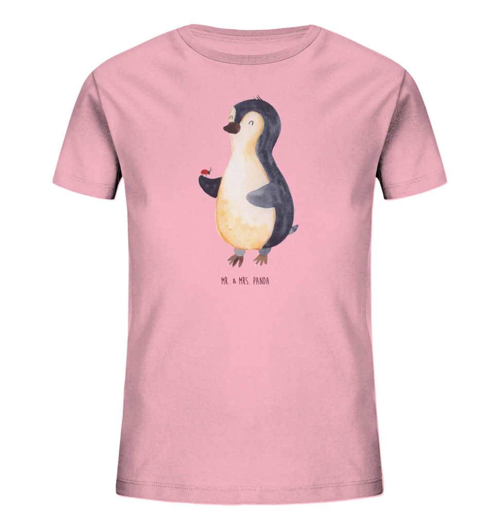 Organic Kinder T-Shirt Pinguin Marienkäfer Kinder T-Shirt Mädchen, Kinder T-Shirt Jungen, Kinder T-Shirt, Pinguin, Glück, Liebe, Marienkäfer, Pinguine, Wunder, Freude, Lebensfreude