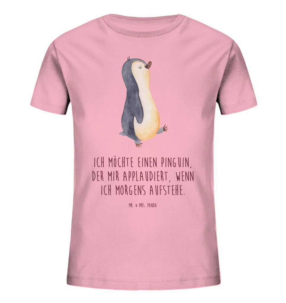 Organiczna koszulka dziecięca Pingwin maszerować Kinder T-Shirt Jungen, Kinder T-Shirt Mädchen, Kinder T-Shirt, Pinguin, Schwester, Langschläfer, Pinguine, Familie, Frühaufsteher, Bruder