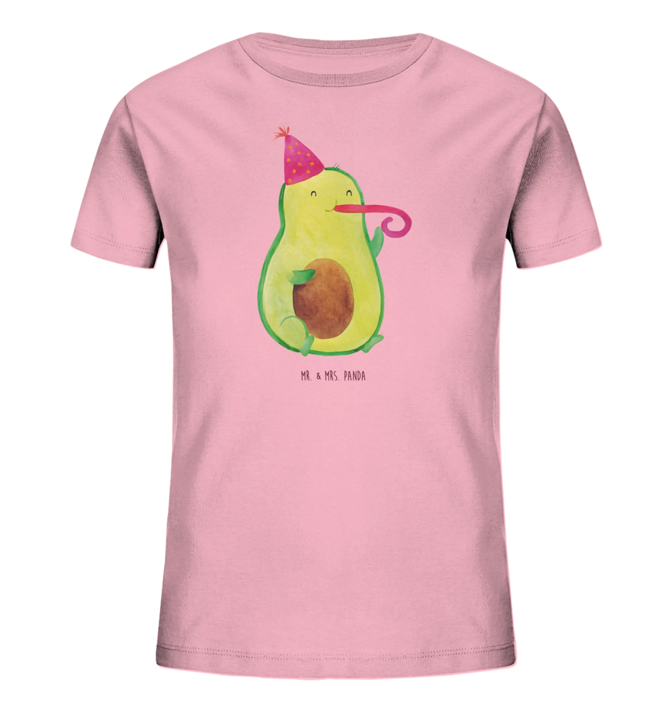 Organic Kids T-Shirt avocado Celebration Kinder T-Shirt Jungen, Kinder T-Shirt Mädchen, Kinder T-Shirt, Gesund, Avocado, Veggie, Vegan, Geburtstag, Tröte, Feierlichkeit, Feier, Gute Laune, Fete, Party