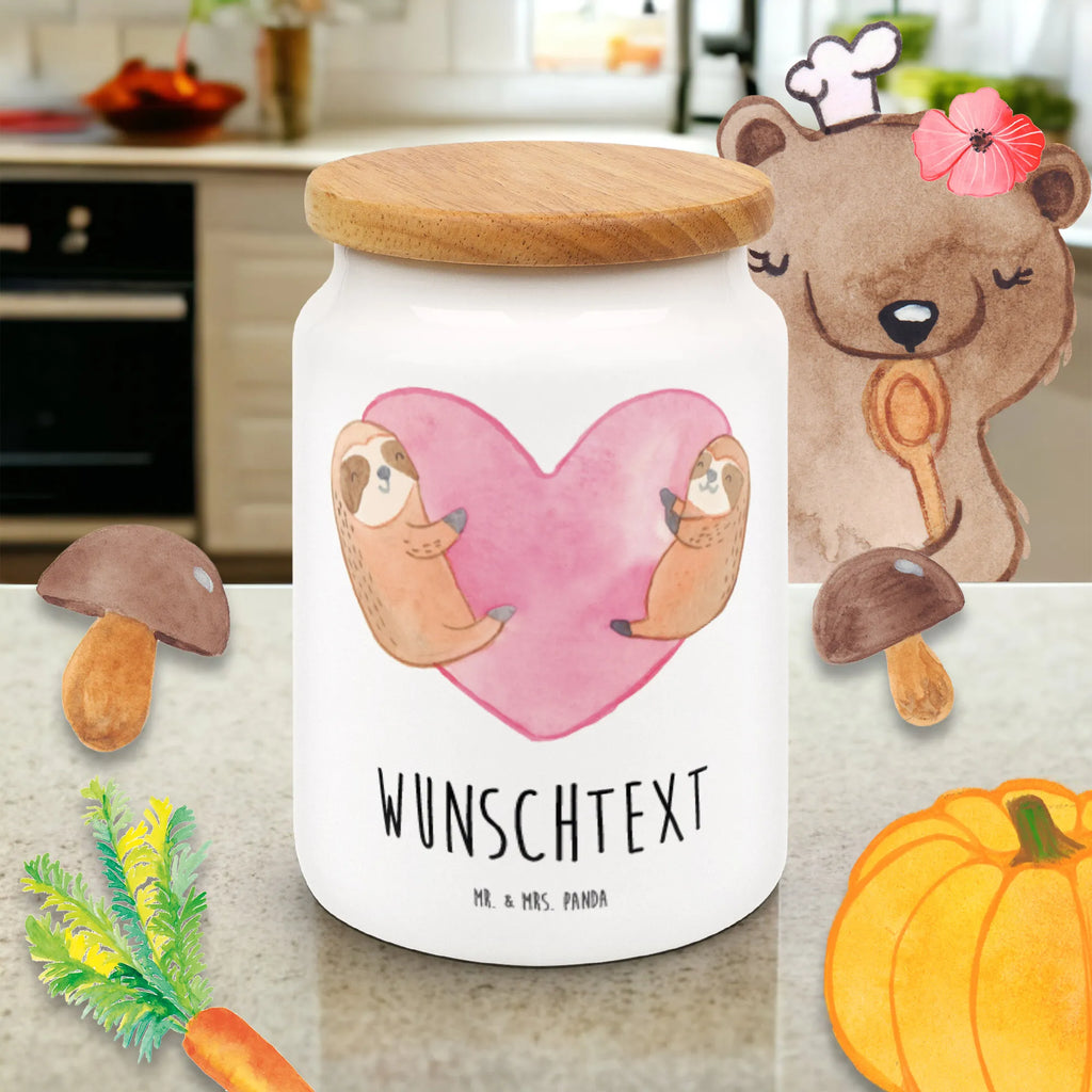 Spersonalizowany pojemnik na zapasy leniwce Serce Miłość, partner, przyjaciel, przyjaciółka, mąż, żona, wesele, zaręczyny, prośba o rękę, prezent miłosny, rocznica, dzień ślubu