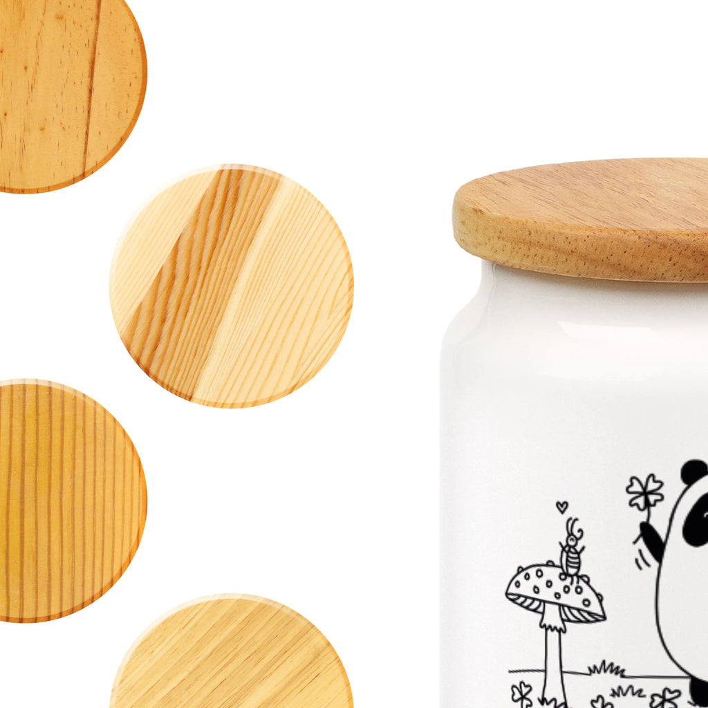 Personalized Storage Jar Panda Happiness monogrammed food storage, personalized cookie tin, personalized cookie jar, personalized storage container, personalized canister, personalized ceramic jar, engraved kitchen jar, personalized storage jar, custom treat canister, custom pantry container, personalized treat jar
