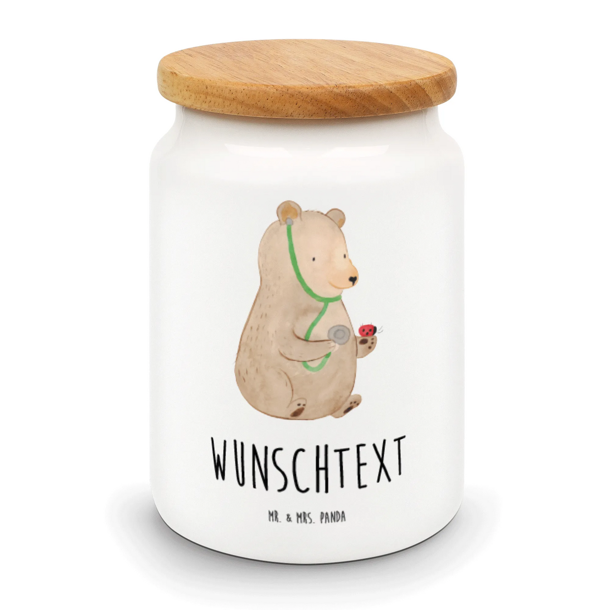 Personalized Storage Jar bear Physician monogrammed food storage, engraved kitchen jar, personalized ceramic jar, custom treat canister, personalized treat jar, personalized canister, custom pantry container, personalized cookie tin, personalized storage jar, personalized storage container, personalized cookie jar, bear, teddy, teddy bear, cuddly toy, Doctor, Professor, Bear