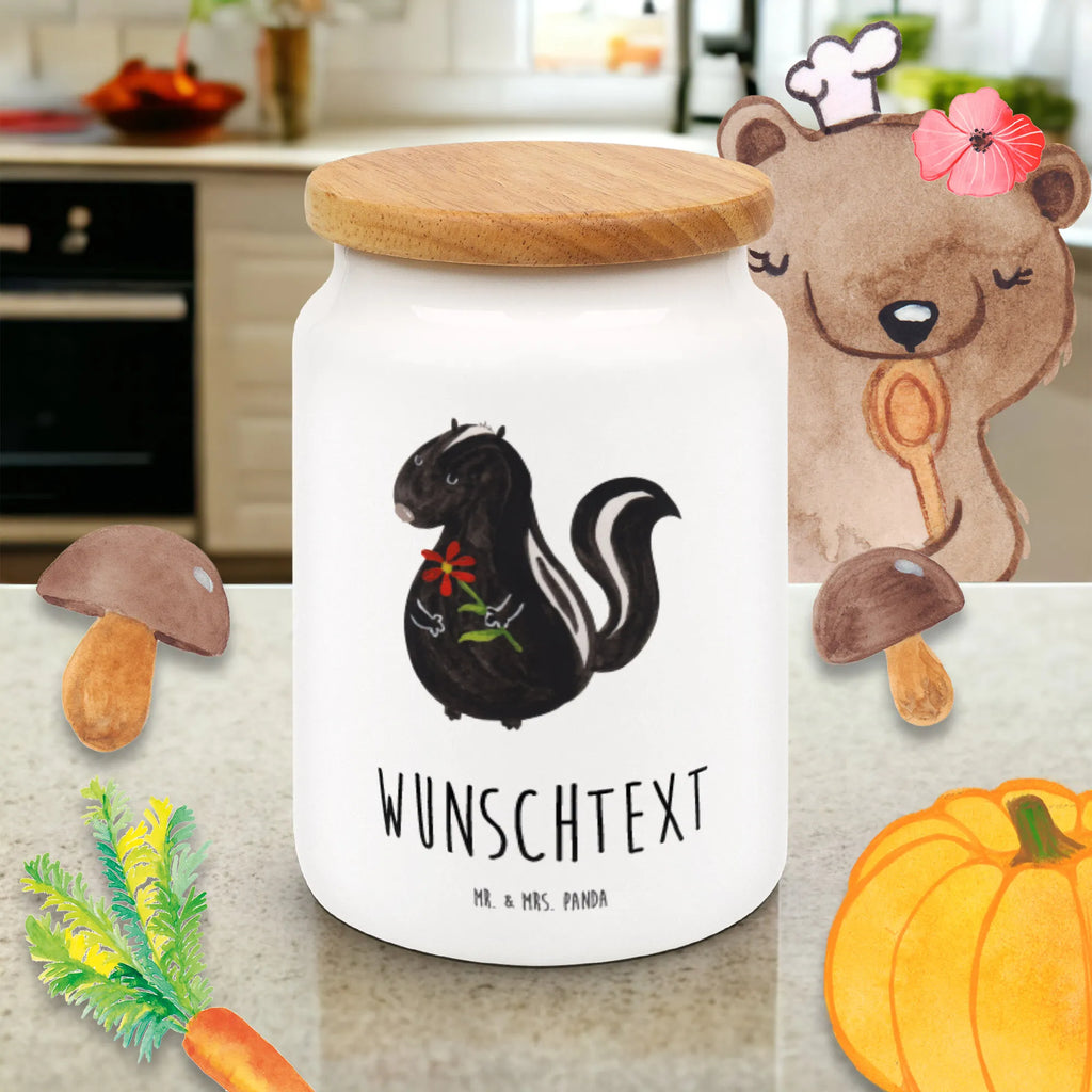 Personalized Storage Jar skunk flower personalized cookie jar, personalized treat jar, custom treat canister, personalized storage jar, monogrammed food storage, personalized storage container, personalized ceramic jar, engraved kitchen jar, custom pantry container, personalized cookie tin, personalized canister, Skunk, wild animal, dreamy, predator, dreams, skunk, daydreamer, stink, stinker
