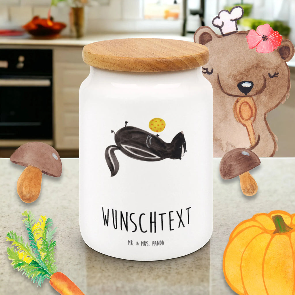 Personalized Storage Jar skunk ball personalized storage jar, personalized cookie jar, personalized treat jar, custom treat canister, personalized ceramic jar, personalized cookie tin, personalized storage container, custom pantry container, personalized canister, engraved kitchen jar, monogrammed food storage, Skunk, wild animal, skunk, stinker, playful, stinky, predator, wisdom