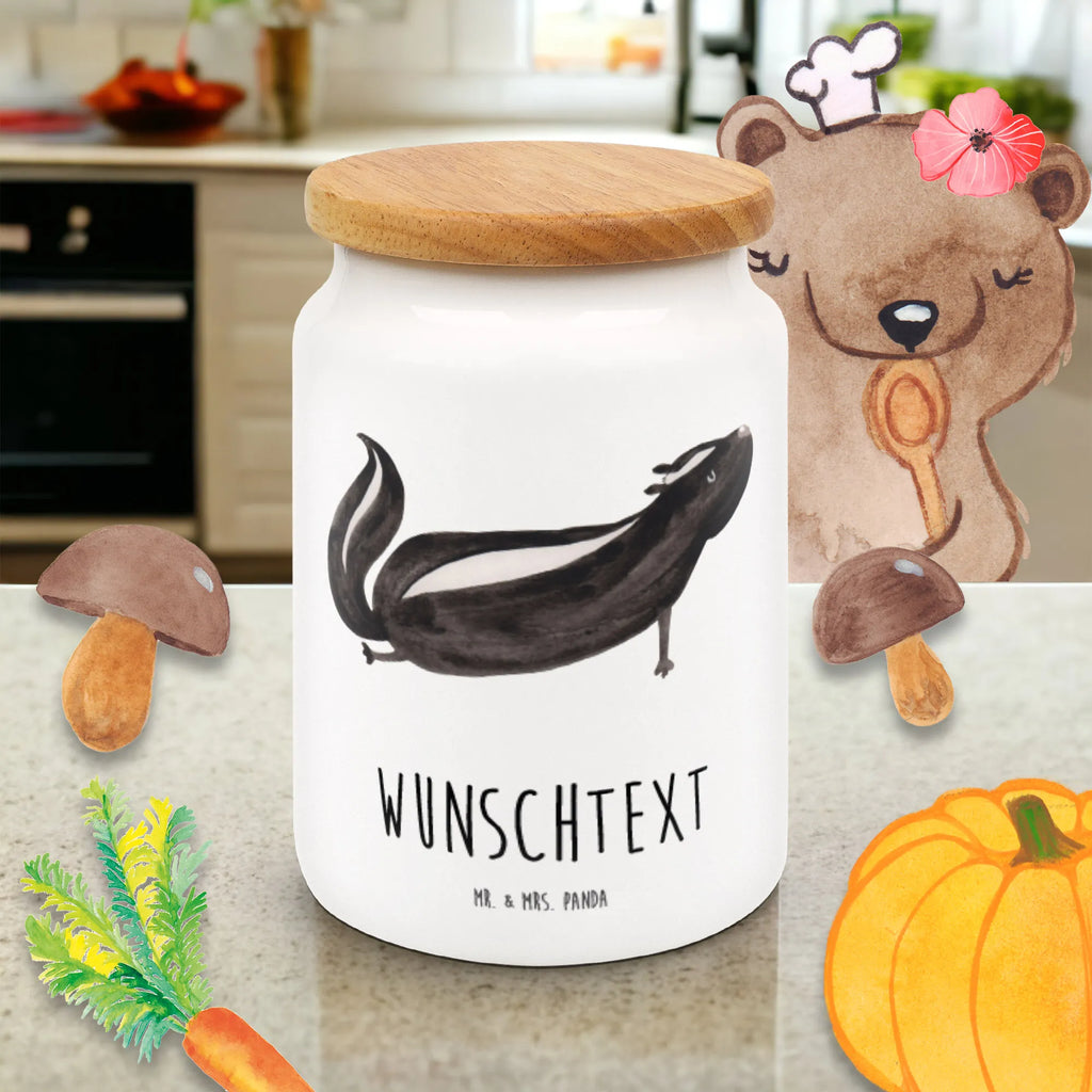 Personalized Storage Jar skunk yoga personalized cookie jar, personalized storage container, custom treat canister, personalized canister, engraved kitchen jar, monogrammed food storage, custom pantry container, personalized cookie tin, personalized storage jar, personalized ceramic jar, personalized treat jar, Skunk, Stinky, Live, Stinker, Love, Laugh, Namaste, Yoga, Wild animal, Predator