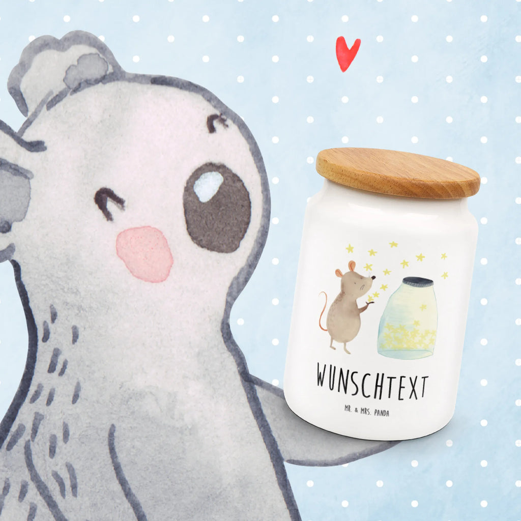 Spersonalizowany pojemnik na zapasy mysz Gwiazdy Motywy zwierzęce, dobra energia, zabawne powiedzonka, zwierzęta