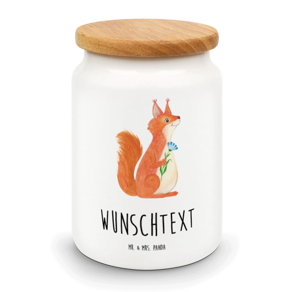 Personalized Storage Jar Squirrel flower card, gift ideas, gifts, small animals, cute, cute animal motives, hand drawn, funny sayings, good mood, special gifts, animal lover, Squirrel, positive saying, fun, saying decoration, happy saying, motivation pictures, laughter, motivation sayings