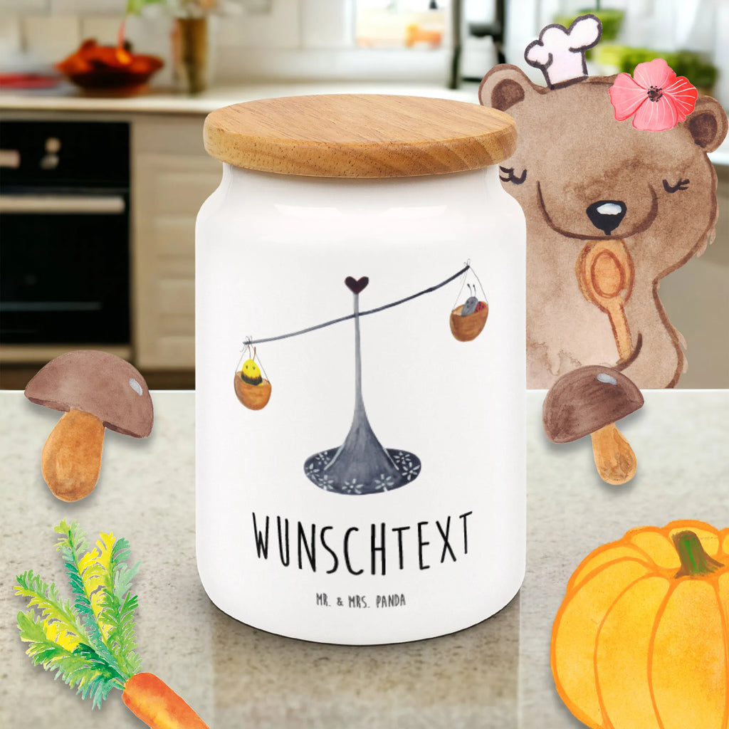 Personalized Storage Jar Star sign Scale engraved kitchen jar, personalized cookie tin, personalized storage container, custom pantry container, personalized cookie jar, personalized ceramic jar, monogrammed food storage, personalized treat jar, custom treat canister, personalized canister, personalized storage jar, constellations, birthdays, astrology, zodiac, date of birth, month of birth, bumble bee, birthday September, birthday October, balance, Libra gift, Libra zodiac sign, bee, gift October, ladybird, gift September, Libra