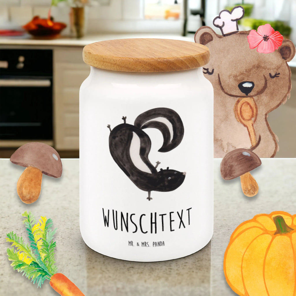Personalized Storage Jar skunk handstand personalized storage container, custom pantry container, custom treat canister, personalized cookie jar, engraved kitchen jar, personalized canister, personalized ceramic jar, personalized storage jar, personalized treat jar, monogrammed food storage, personalized cookie tin, Skunk, child, playground, skunk, playful, wild animal, predator, stink