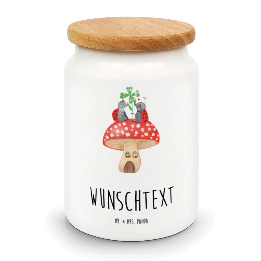 Personalized Storage Jar ladybug toadstool personalized storage container, personalized ceramic jar, personalized treat jar, personalized cookie jar, monogrammed food storage, personalized canister, custom pantry container, personalized cookie tin, personalized storage jar, engraved kitchen jar, custom treat canister, small animals, cute, funny, cute animal motives, hand drawn, small world, funny sayings, good mood, happy, gifts, gift ideas, special gifts, animal lover, card, ladybird, flat, at home, toadstool, house, house of fleshy fungi