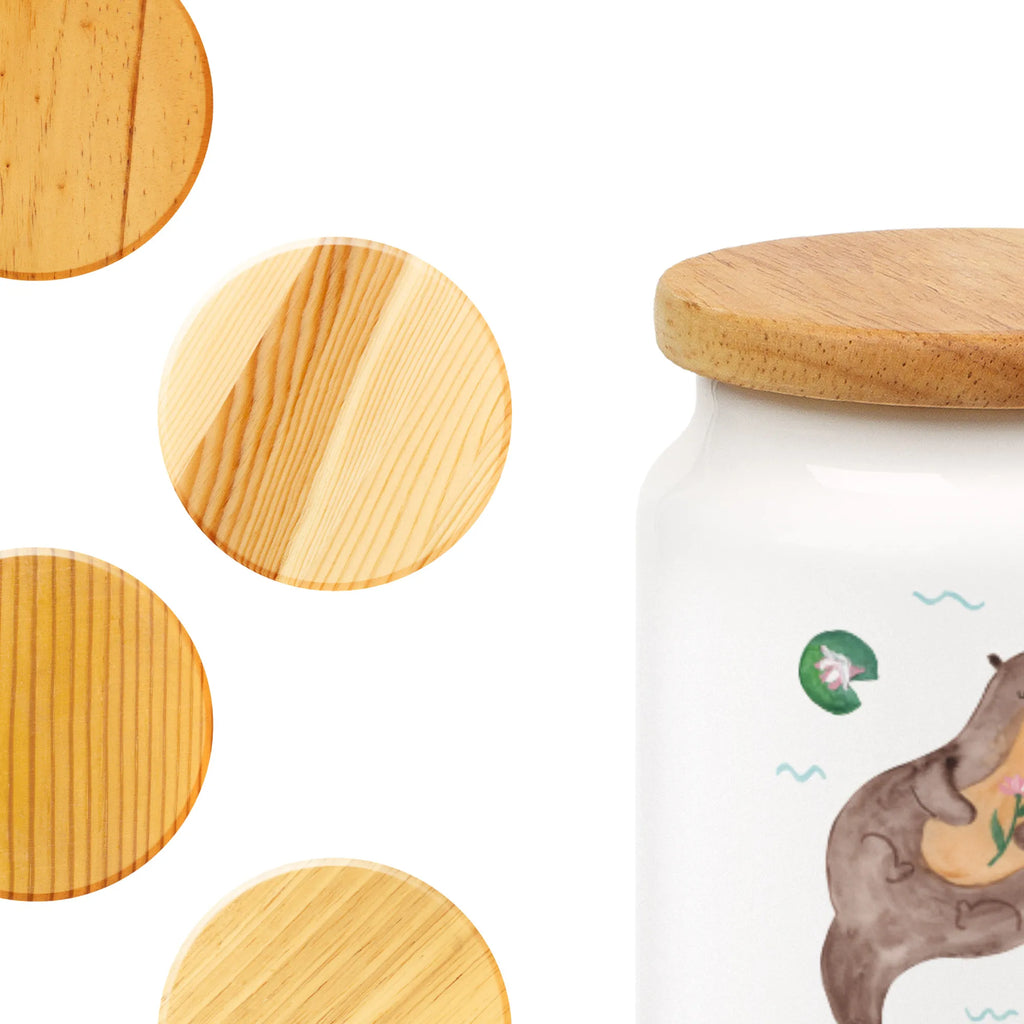 Personalized Storage Jar otter Water Lily custom pantry container, personalized cookie tin, personalized storage container, personalized treat jar, personalized storage jar, personalized ceramic jar, personalized cookie jar, personalized canister, monogrammed food storage, custom treat canister, engraved kitchen jar, otter, marten, sea otter, European otter, water mammal, aquatic animal, baby otter, predator, water, otter gifts, animal lover, gift ideas for animal lovers, animal, mammal, water animal, gifts for people in love