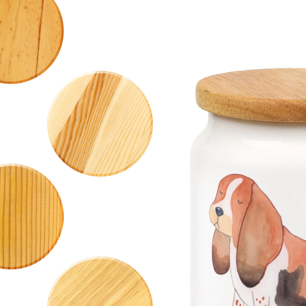 Spersonalizowany pojemnik na zapasy pies Basset Hound Pies, motyw psa, zwierzę domowe, rasa psa, miłośnik zwierząt, właściciel psa, powiedzenia