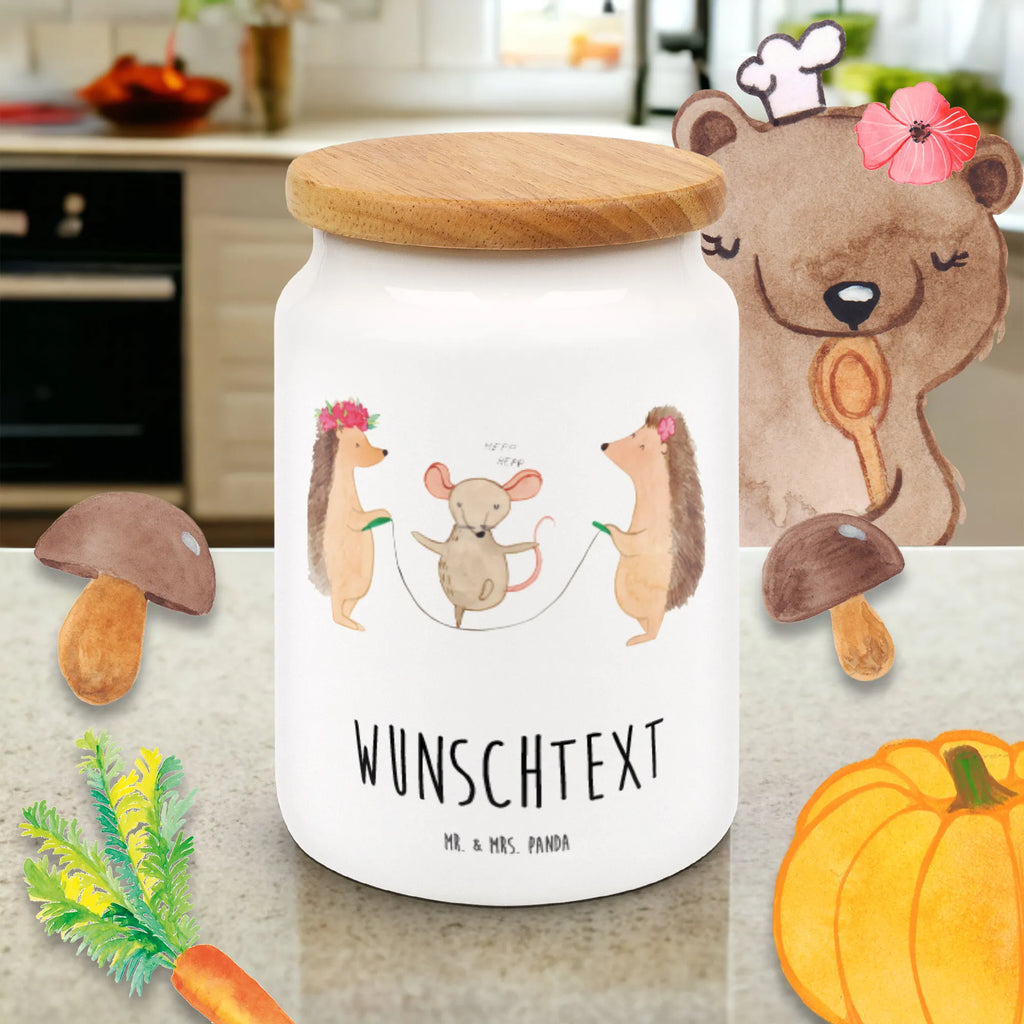 Personalized Storage Jar Hedgehog skipping custom pantry container, personalized cookie jar, personalized canister, personalized ceramic jar, personalized storage jar, monogrammed food storage, personalized treat jar, custom treat canister, personalized cookie tin, personalized storage container, engraved kitchen jar, small animals, cute, funny, cute animal motives, hand drawn, small world, funny sayings, good mood, happy, gifts, gift ideas, special gifts, animal lover, card, mouse, hedgehog, rope skipping, children, kindergarten