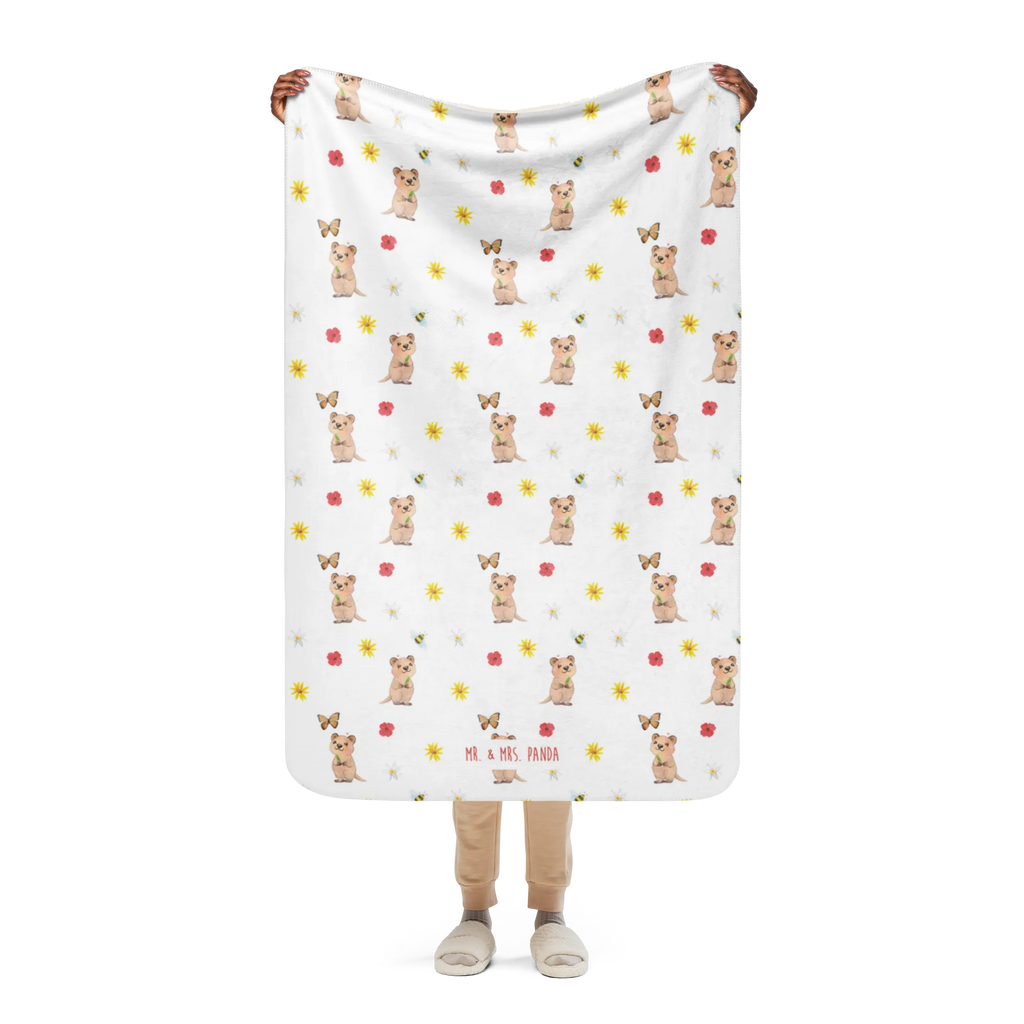 Sherpa Kuscheldecke Quokka Happy Muster Tiermotive, Gute Laune, lustige Sprüche, Tiere, Lustiger Spruch, Niedliches Tier, Verschieben, Quokka, Aufschieberitis, Dinge erledigen