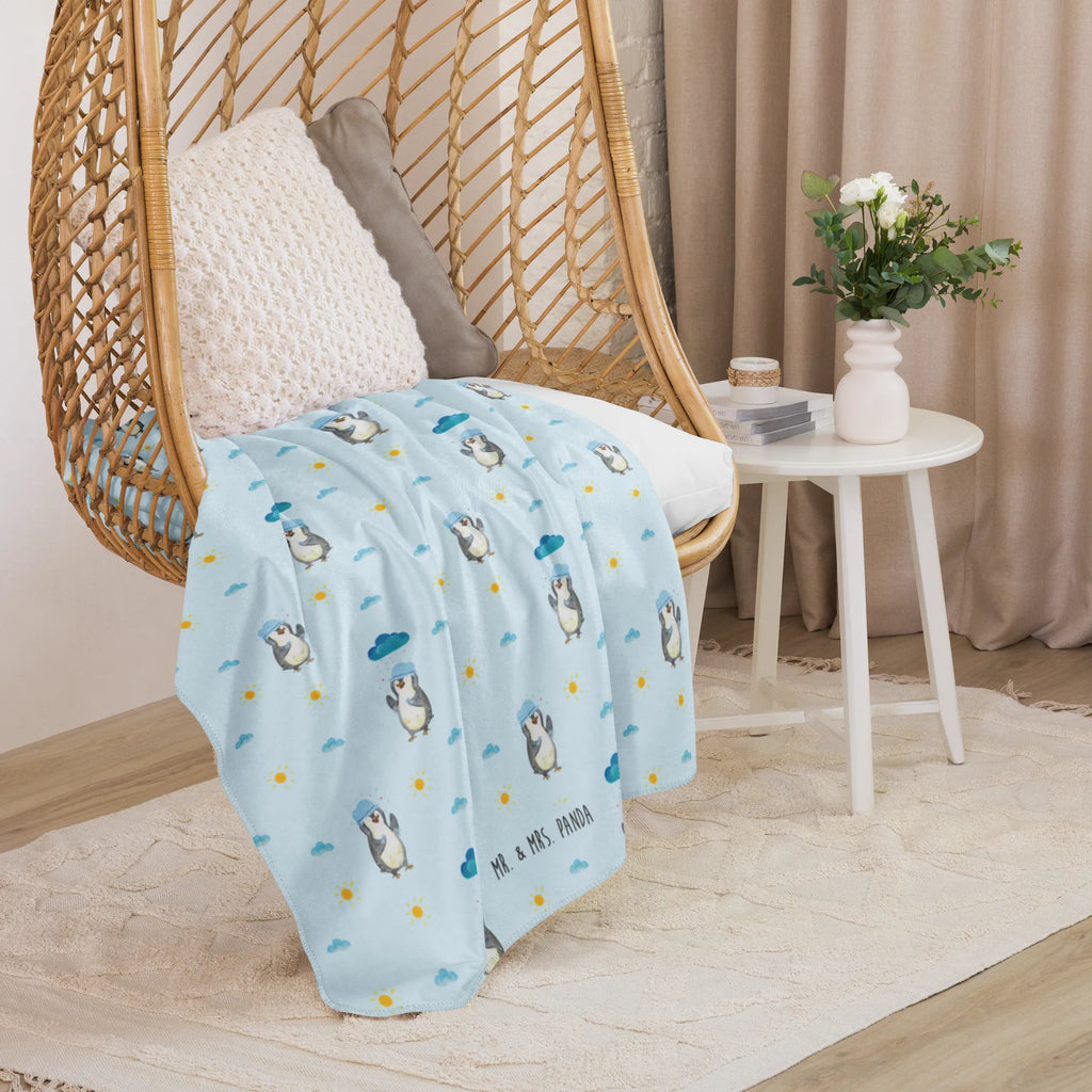 Sherpa Kuscheldecke Pinguin Duschen Muster Pinguin, Neuanfang, Pinguine, Lebensmotto, Neustart, Dusche, Motivation, glücklich sein, Duschen