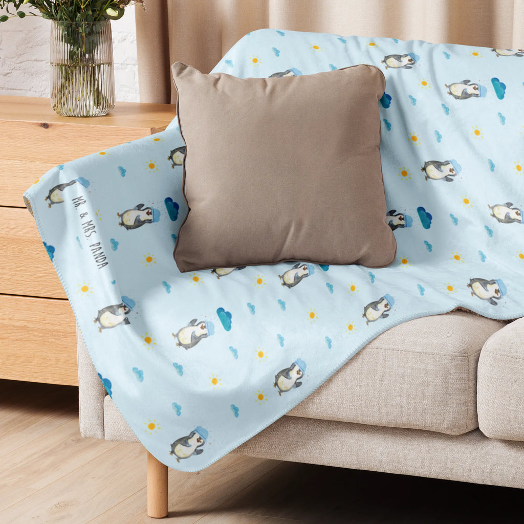 Sherpa Kuscheldecke Pinguin Duschen Muster Pinguin, Neuanfang, Pinguine, Lebensmotto, Neustart, Dusche, Motivation, glücklich sein, Duschen