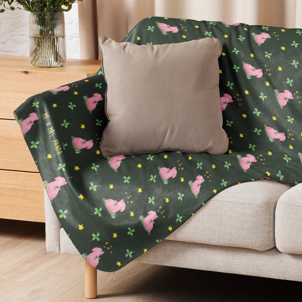 Sherpa Kuscheldecke Schwein Glück Muster Tiermotive, Gute Laune, lustige Sprüche, Tiere, Schwein, Motivation, Schweinchen, Träume, Sernchen, Sterne, Glücksschwein. Glück, Ziele, Glücksbringer