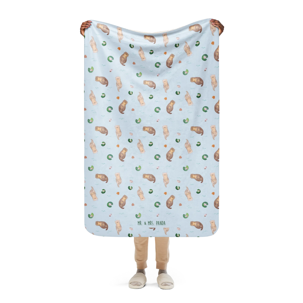 Sherpa Kuscheldecke Otter Muschel Muster Otter, Fischotter, Seeotter, Motivation, träumen, Tagträumen, Otterliebe, grübeln, Büro