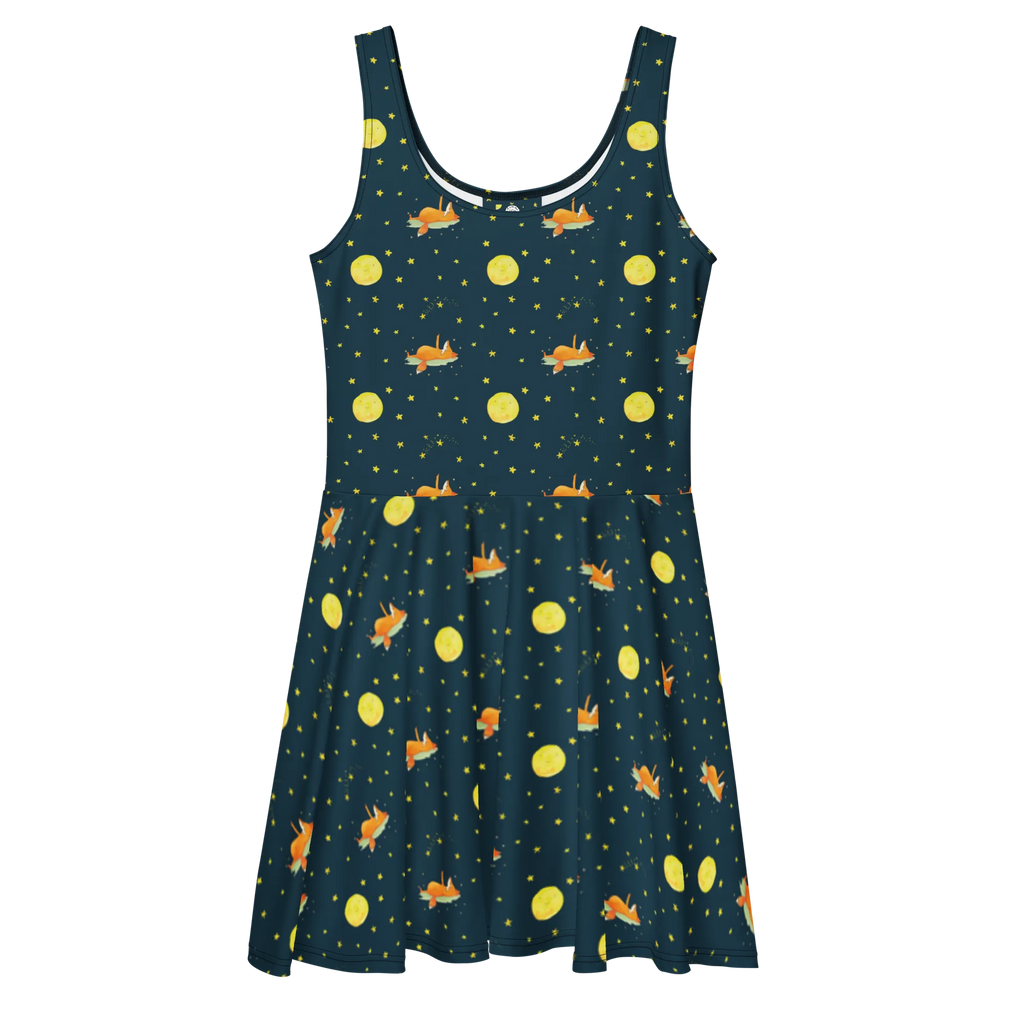 Sommerkleid Fuchs Sterne Muster Skaterkleid, Sommerkleid, Kleid, Fuchs, Always Look On The Bright Side Of Life, Tröstende Worte, Romantik, Spruch schön, Füchse, Spruch Positiv