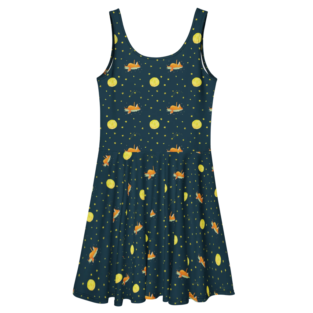 Sommerkleid Fuchs Sterne Muster Skaterkleid, Sommerkleid, Kleid, Fuchs, Always Look On The Bright Side Of Life, Tröstende Worte, Romantik, Spruch schön, Füchse, Spruch Positiv