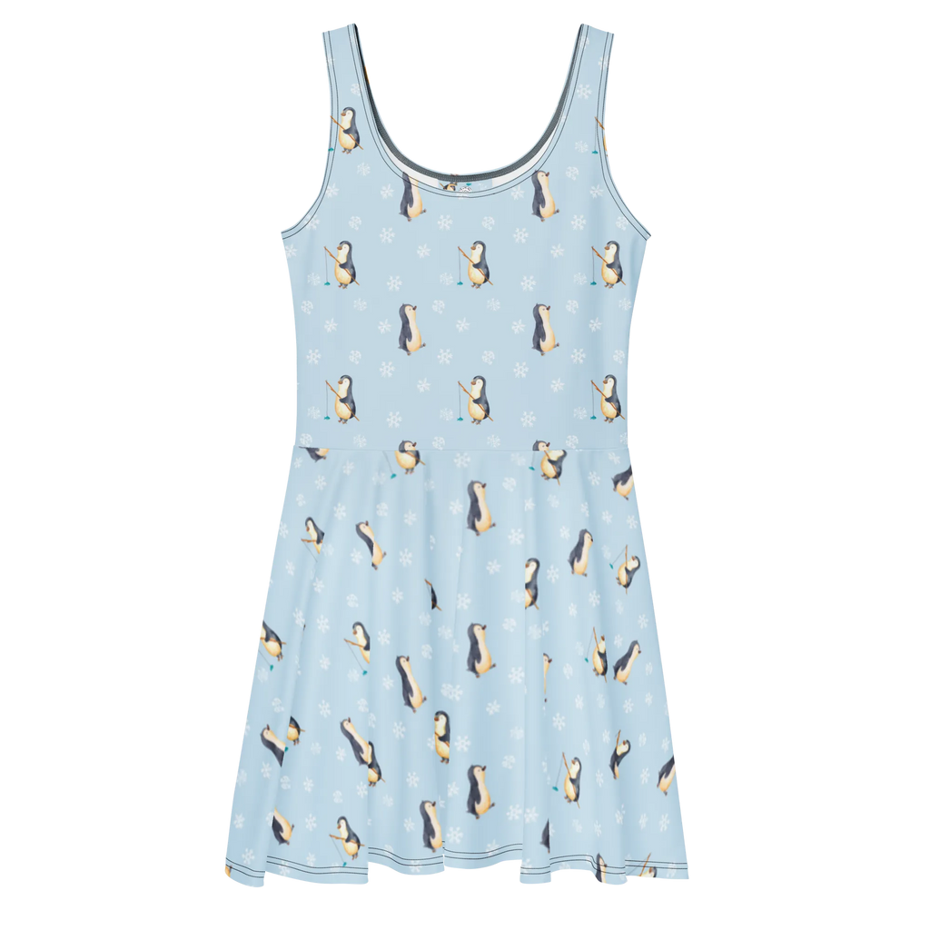 Sommerkleid Pinguin marschieren Muster Skaterkleid, Sommerkleid, Kleid, Pinguin, Pinguine, Langschläfer, Bruder, Schwester, Familie, Frühaufsteher