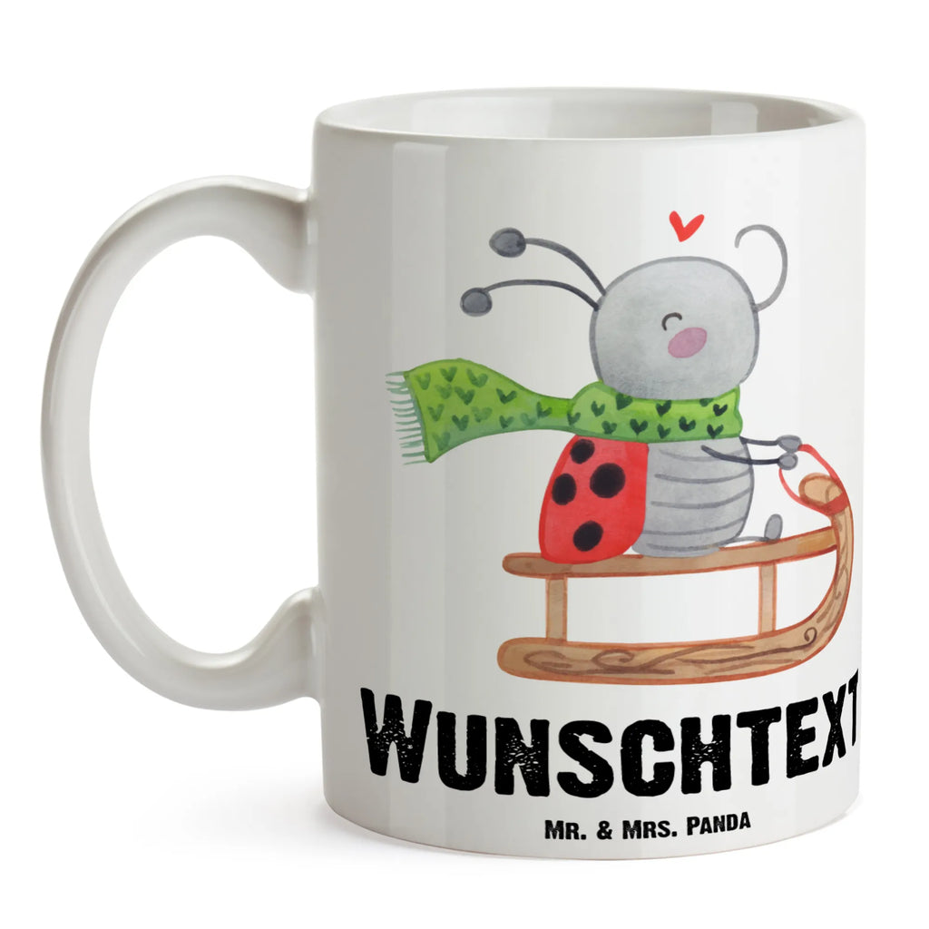 Spersonalizowany kubek Smörle jazda na sankach Zima, Boże Narodzenie, dekoracje świąteczne, Mikołaj, Adwent, Wigilia, zimowy motyw