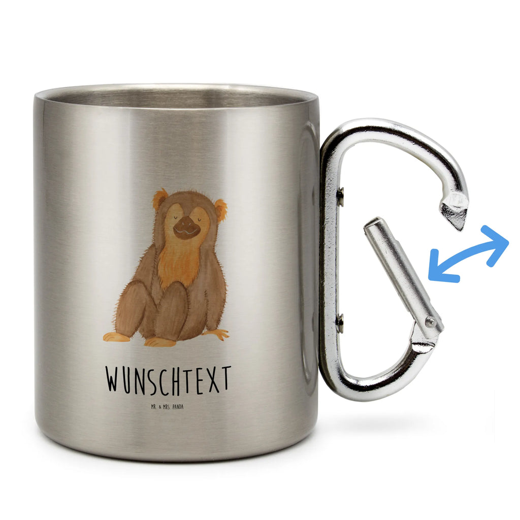 Spersonalizowany kubek ze stali nierdzewnej Małpa Afryka, dzikie zwierzęta