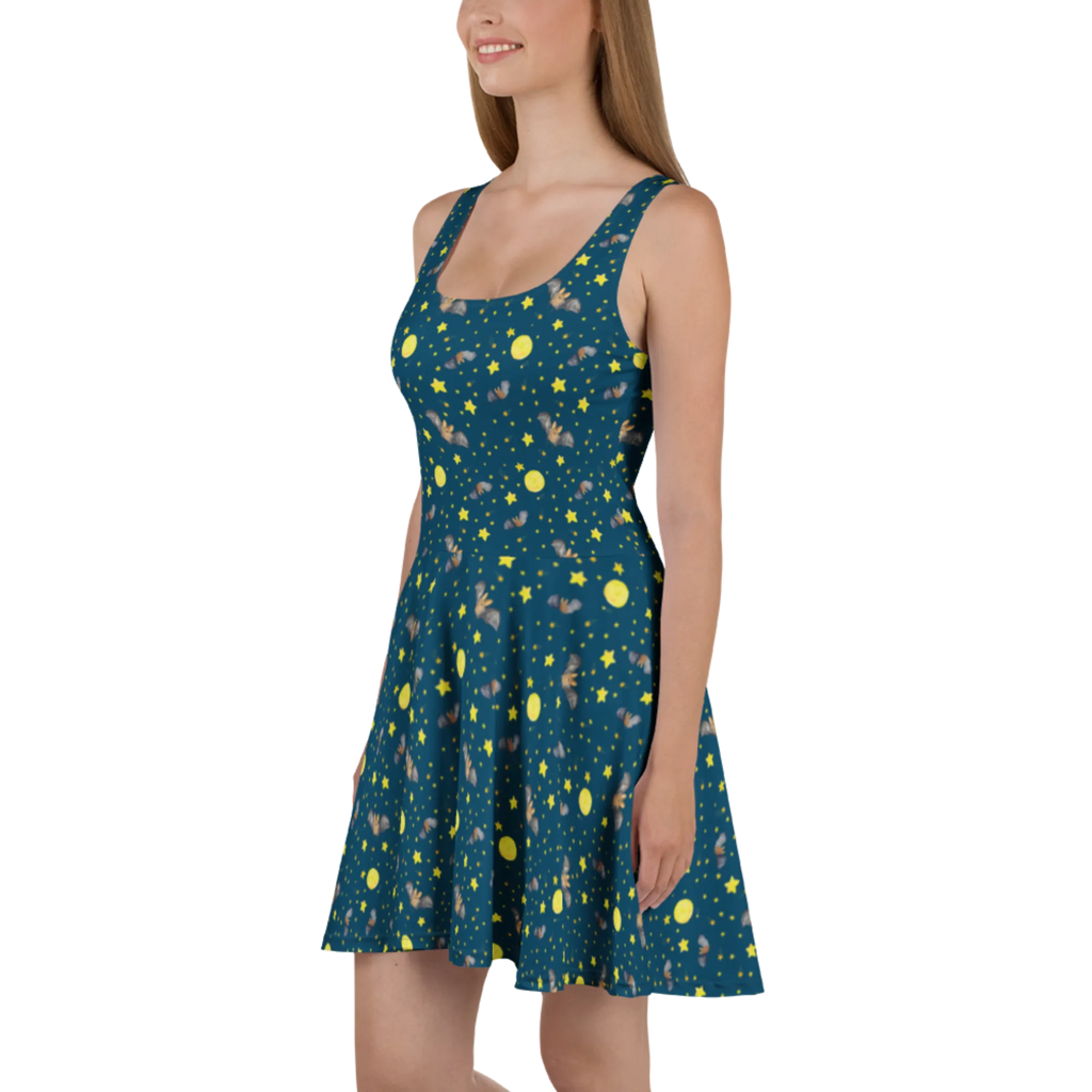 Sommerkleid Fledermaus Flügel Muster Kleid, Sommerkleid, Skaterkleid, Lustige Sprüche, Tiere, Tiermotive, Gute Laune