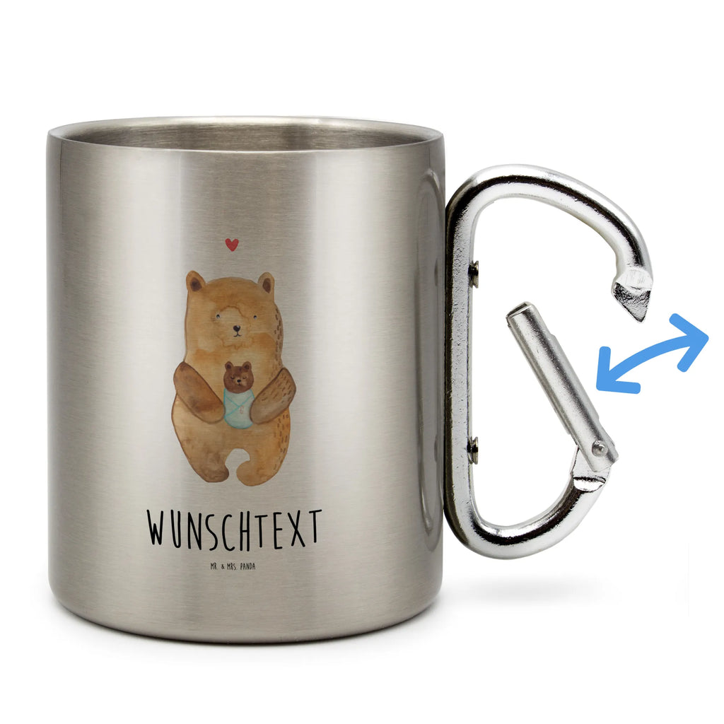 Personalized Stainless Steel Mug bear infant bear, teddy, teddy bear, cuddly toy, birth, baby, baptism, mother, congratulations, baptized child, grandchild, nephew, niece, parents, birthday, grandson
