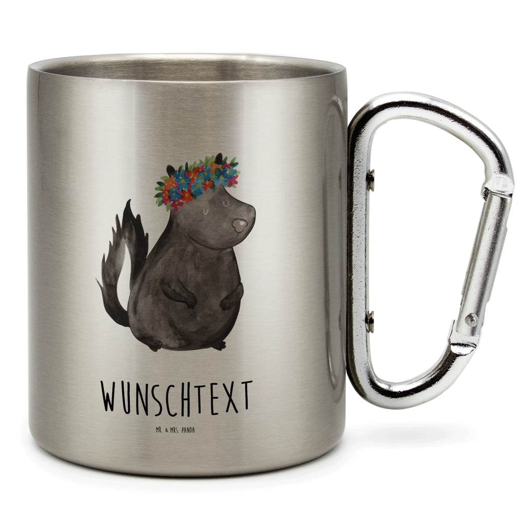 Spersonalizowany kubek ze stali nierdzewnej skunks dziewczynka Stinktier, Skunk