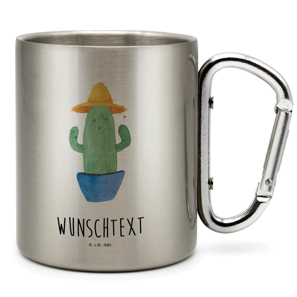 Personalized Stainless Steel Mug cactus cap cactus, cactuses, plants, cactus plant, small green cactus, globetrotter, world trip, travel diary, travel, gift idea, cactus love, city trip, slogan, motivation