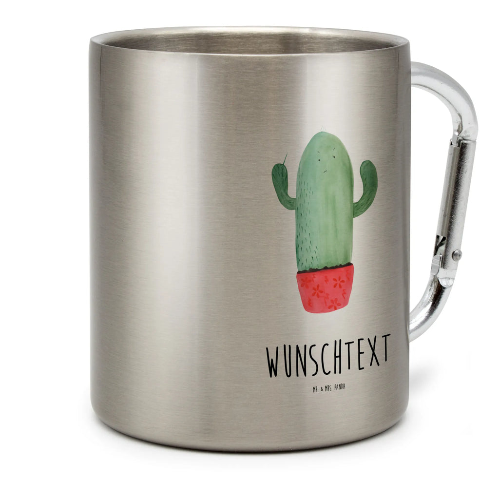 Personalized Stainless Steel Mug cactus Fury cactus, cactuses, plants, cactus plant, small green cactus, annoy, colleague, school, angry, boss, office, office life