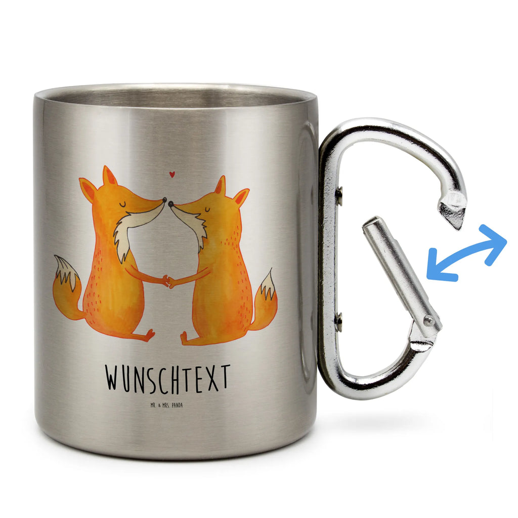 Spersonalizowany kubek ze stali nierdzewnej lisy miłość Lis