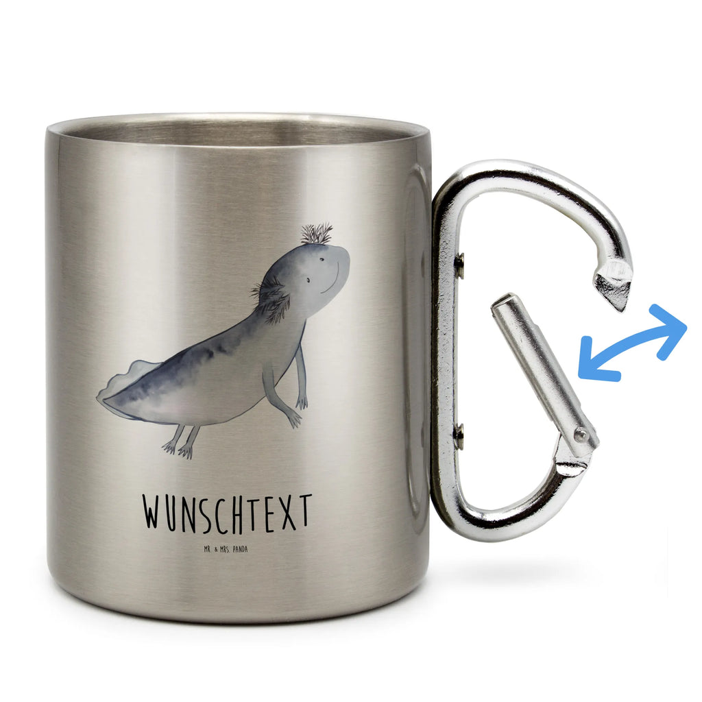 Spersonalizowany kubek ze stali nierdzewnej ajolotl pływanie Axolotl, Molch