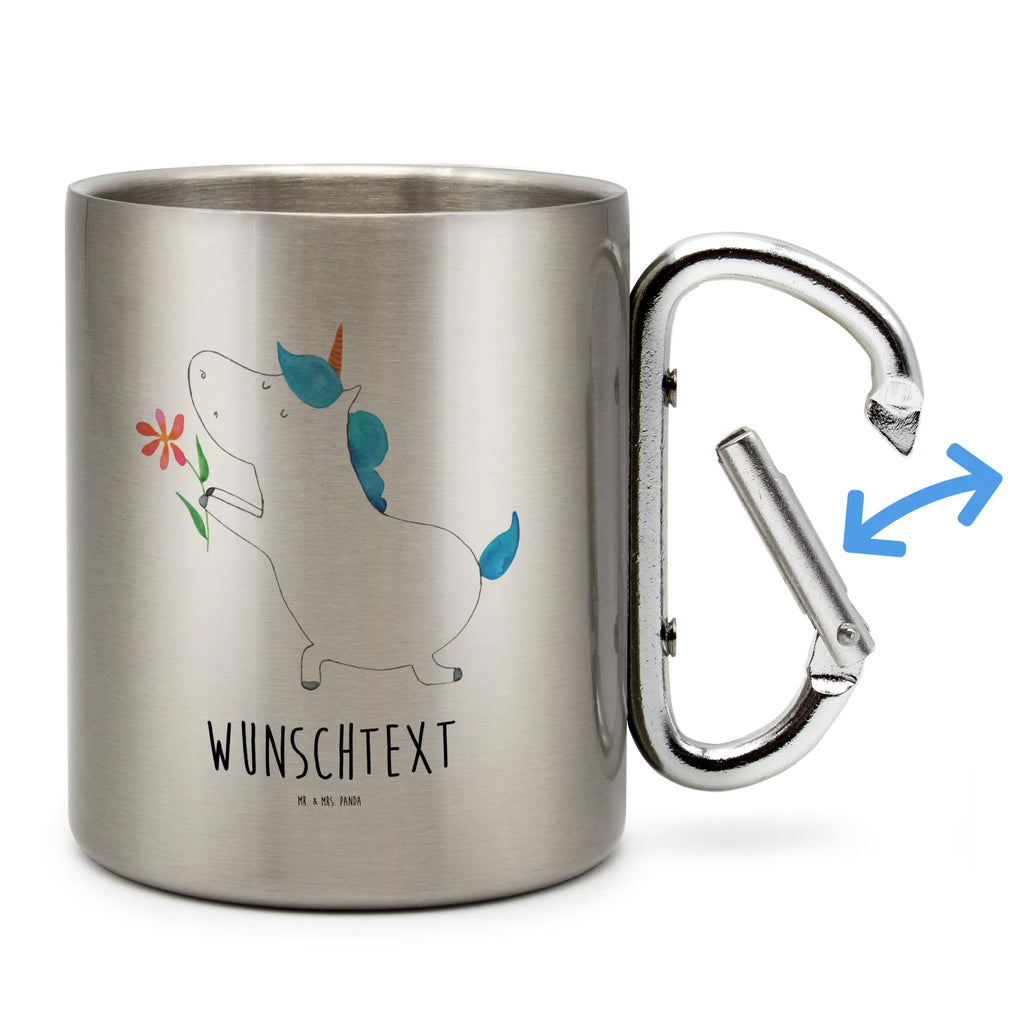 Spersonalizowany kubek ze stali nierdzewnej jednorożec kwiat Jednorożec, jednorożce, dekoracje jednorożca, jednorożec