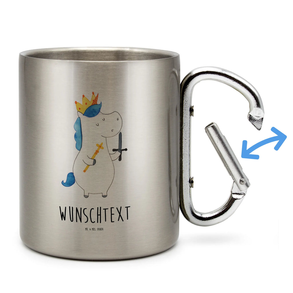 Spersonalizowany kubek ze stali nierdzewnej jednorożec Król z mieczem Jednorożec, jednorożce, dekoracje jednorożca, jednorożec