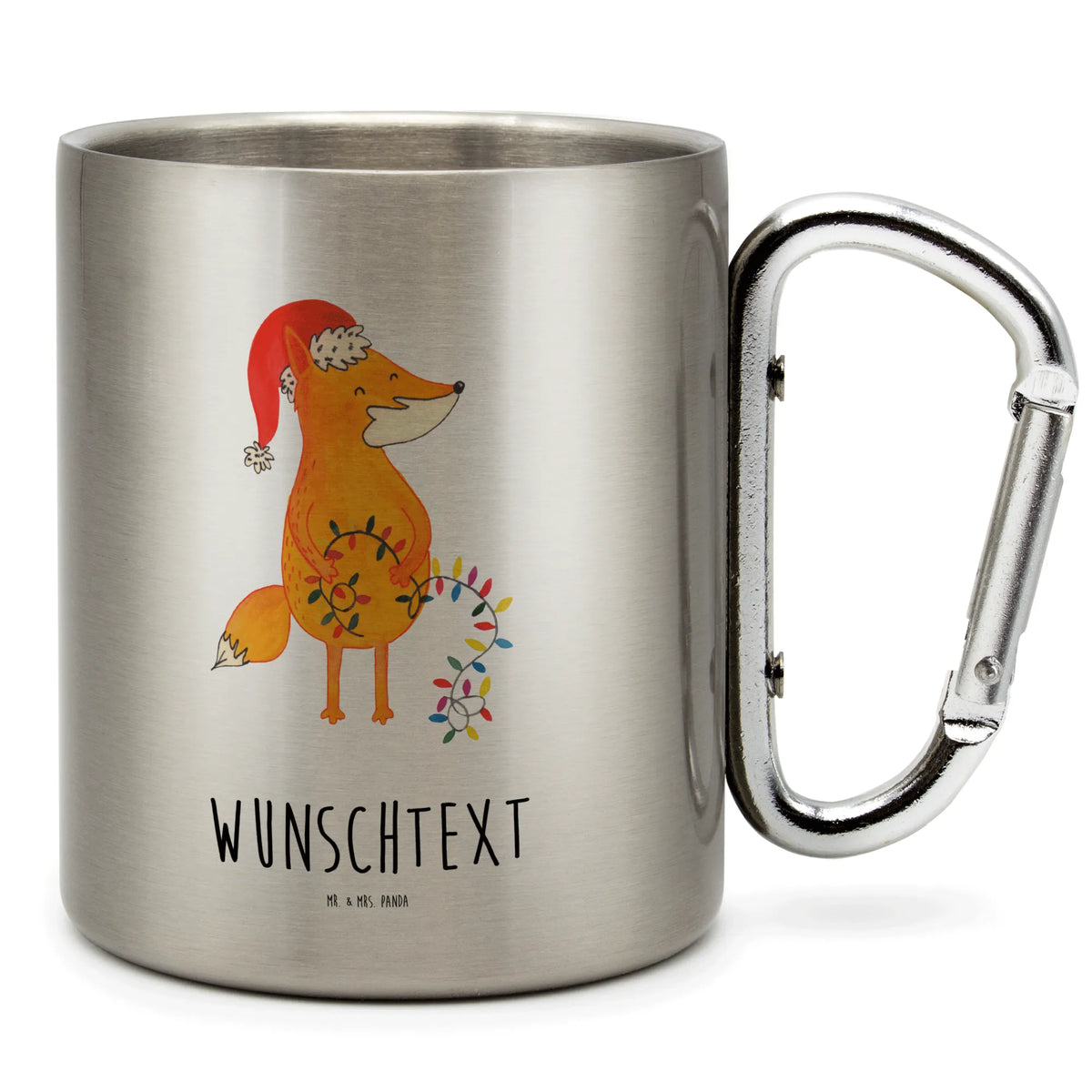 Personalized Stainless Steel Mug Fox Christmas Christmas time, snow, Saying beautiful, Gift Christmas, Christmas Eve, Santa Claus, Foxes