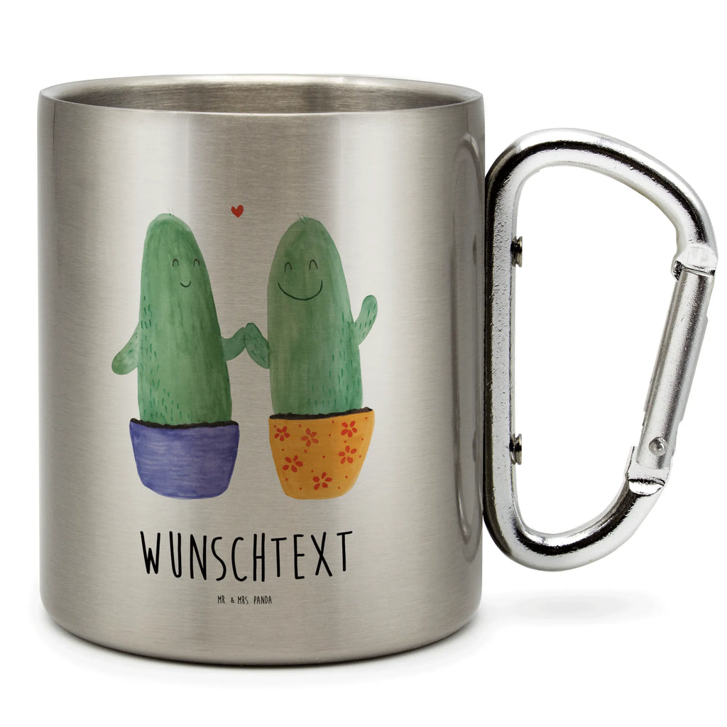 Personalized Stainless Steel Mug cactus Love cactus, cactuses, plants, cactus plant, small green cactus, quarrel, couple, love message, reconciliation, cactus love, friendship, love, engagement, proof of love, separation, wedding
