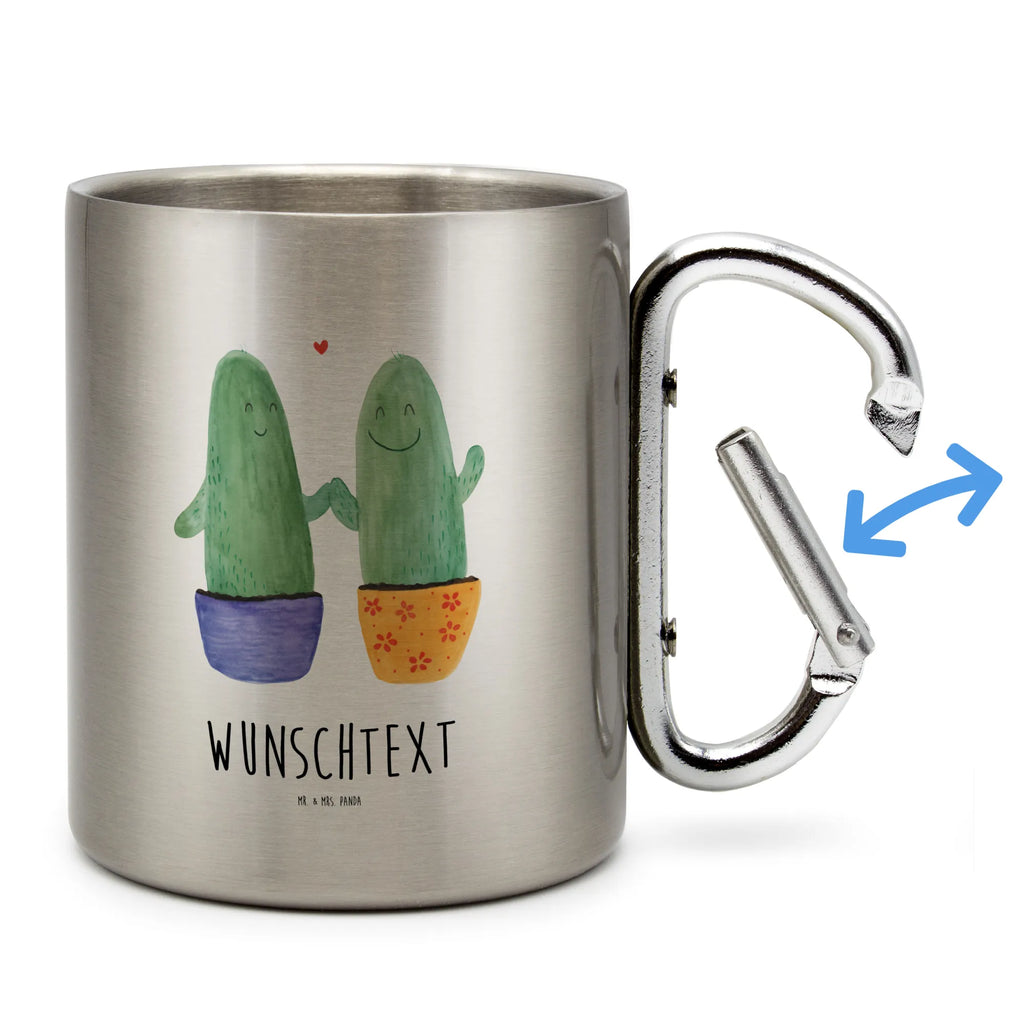 Personalized Stainless Steel Mug cactus Love cactus, cactuses, plants, cactus plant, small green cactus, quarrel, couple, love message, reconciliation, cactus love, friendship, love, engagement, proof of love, separation, wedding