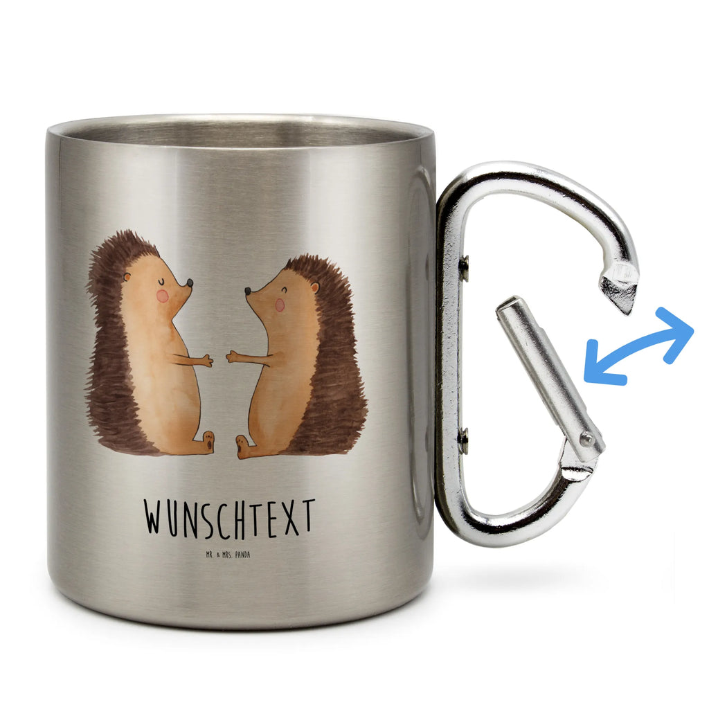 Personalized Stainless Steel Mug Hedgehogs in love Love, Loving, Two, Together, Marriage, Engagement, Proposal of marriage, Love gift, gift for her, gift for him, anniversary gift, Wedding anniversary, Partner, Wedding, Gift, In love, Girlfriend, Friend, Married, Anniversary, Hedgehog, Engaged, Proof of love