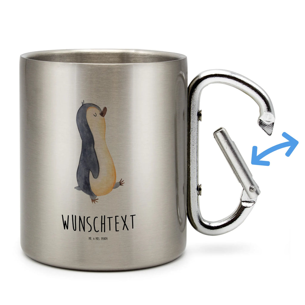 Personalized Stainless Steel Mug Penguin march Penguin, North Pole, Winter, Penguins, penguins, early riser, penguin, late riser, brother, family, sister