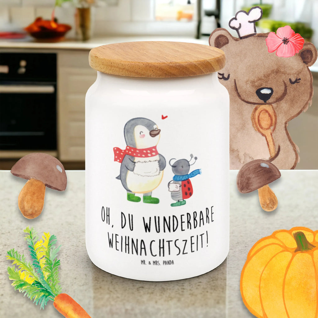 Storage jar Smörle Wintertime cookie jar, snack jar, canister, pantry storage, preservative jar, kitchen storage solutions, food storage container, ceramic jar, airtight container, treat jar, bulk food storage, kitchen canister, storage jar, Winter, Christmas, Christmas time, snow