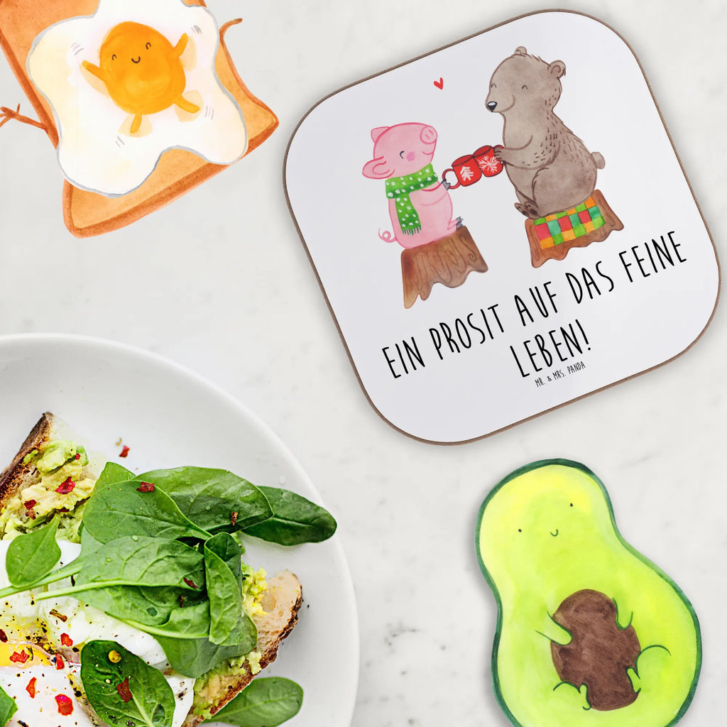 Podkładka Ciepły prosiaczek Impreza Zima, Boże Narodzenie, dekoracje świąteczne, Mikołaj, Adwent, Wigilia, zimowy motyw