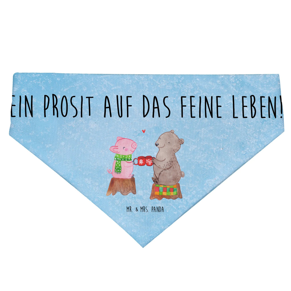 Chusta na szyję dla psa L Ciepły prosiaczek Impreza Zima, Boże Narodzenie, dekoracje świąteczne, Mikołaj, Adwent, Wigilia, zimowy motyw