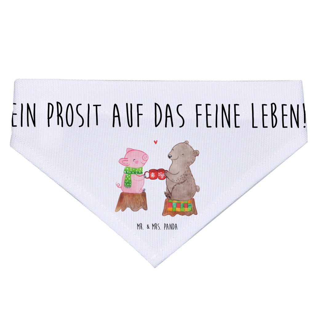 Chusta na szyję dla psa L Ciepły prosiaczek Impreza Zima, Boże Narodzenie, dekoracje świąteczne, Mikołaj, Adwent, Wigilia, zimowy motyw